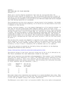 'An In-Depth Look At...' Series - Pixel Color Register